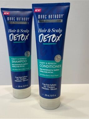 Marc Anthony  True Professional Hair & Scalp Detox Shampoo Conditioner Lot Of 2